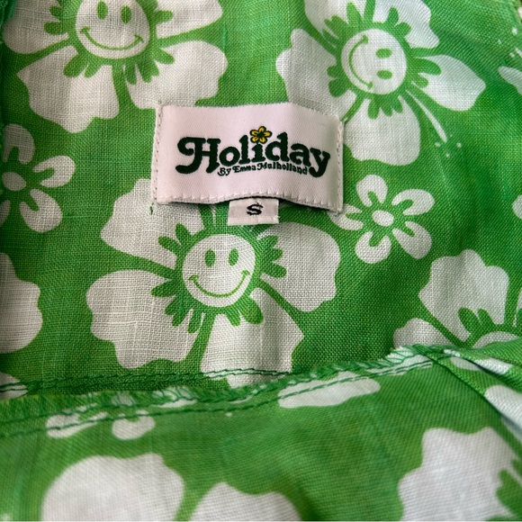 Holiday the Label Maldives Linen Happy Hawaii Lime Mini dress Small - Picture 9 of 10
